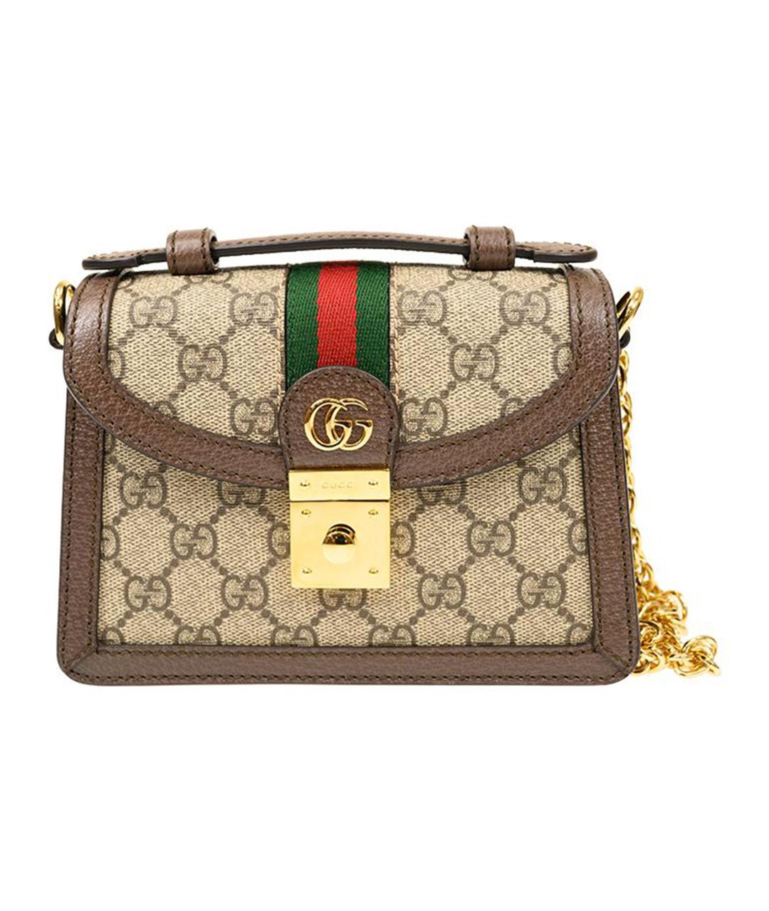 GUCCI Бежевая хлопковая сумка через плечо, фото 1