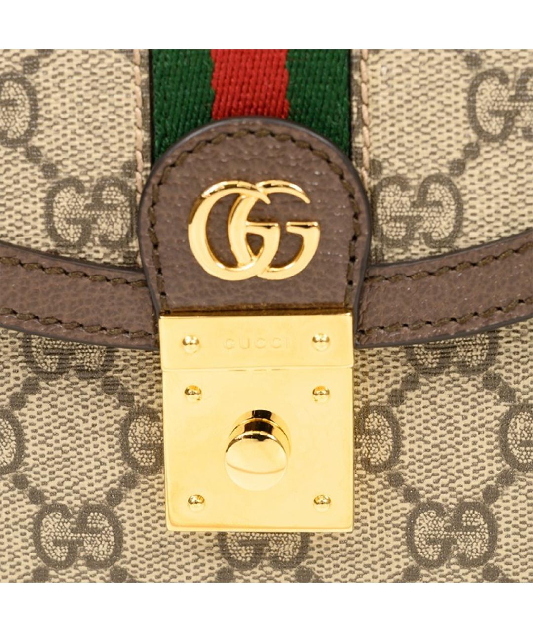 GUCCI Бежевая хлопковая сумка через плечо, фото 5