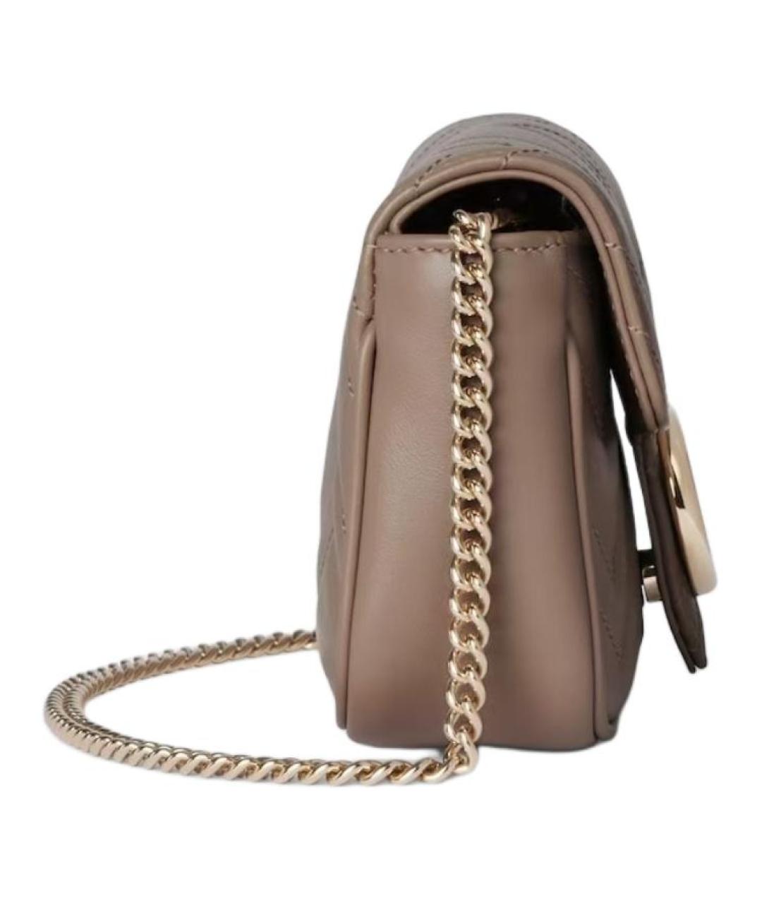 GUCCI Бежевая кожаная сумка через плечо, фото 2