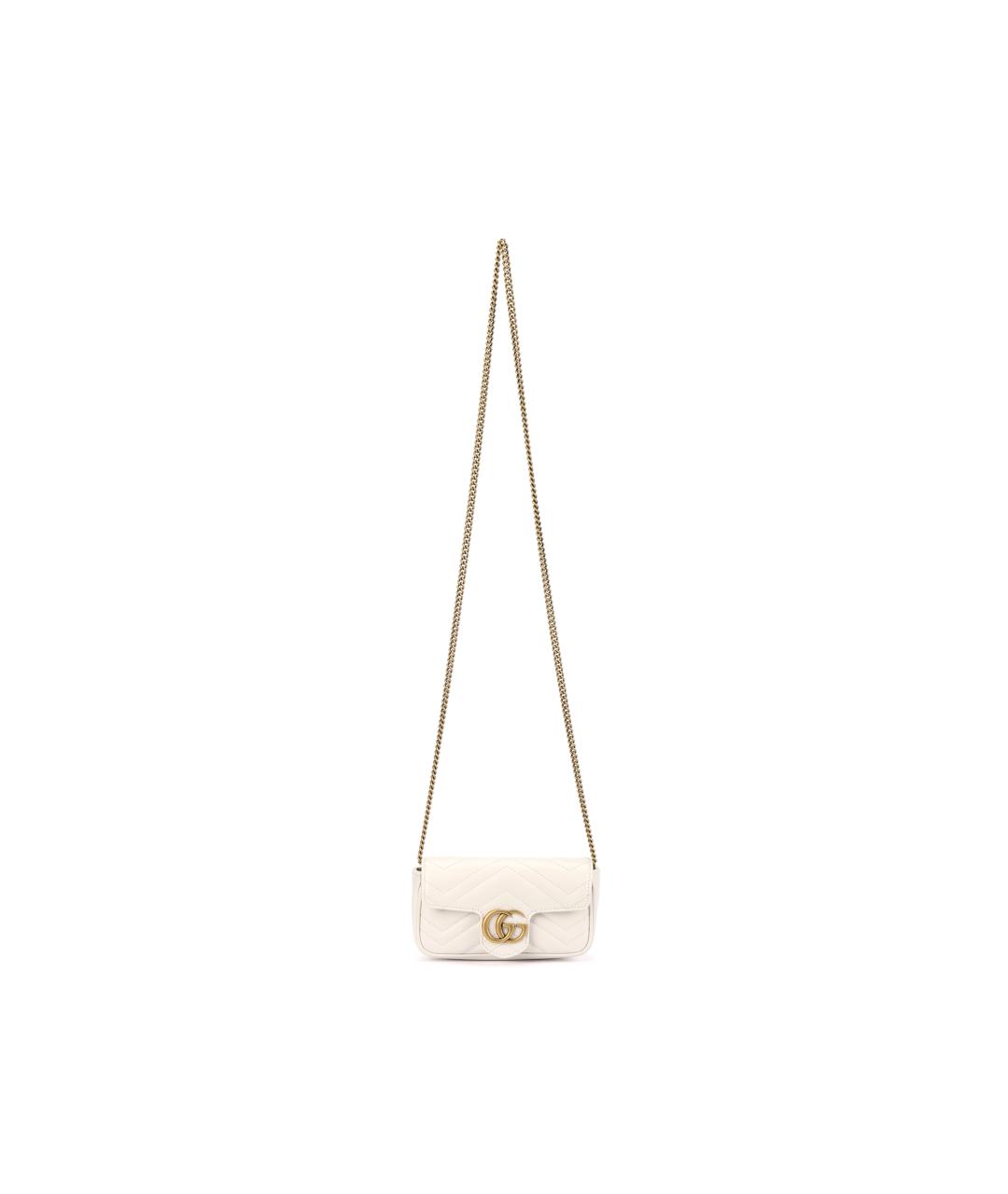 GUCCI Белая кожаная сумка через плечо, фото 1