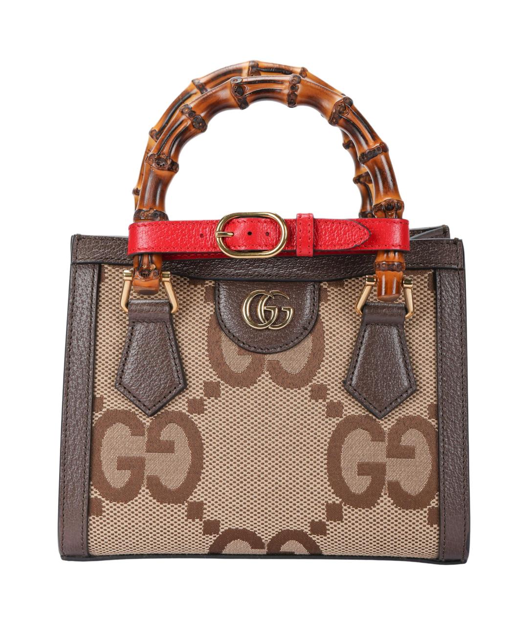 GUCCI Коричневая хлопковая сумка тоут, фото 1
