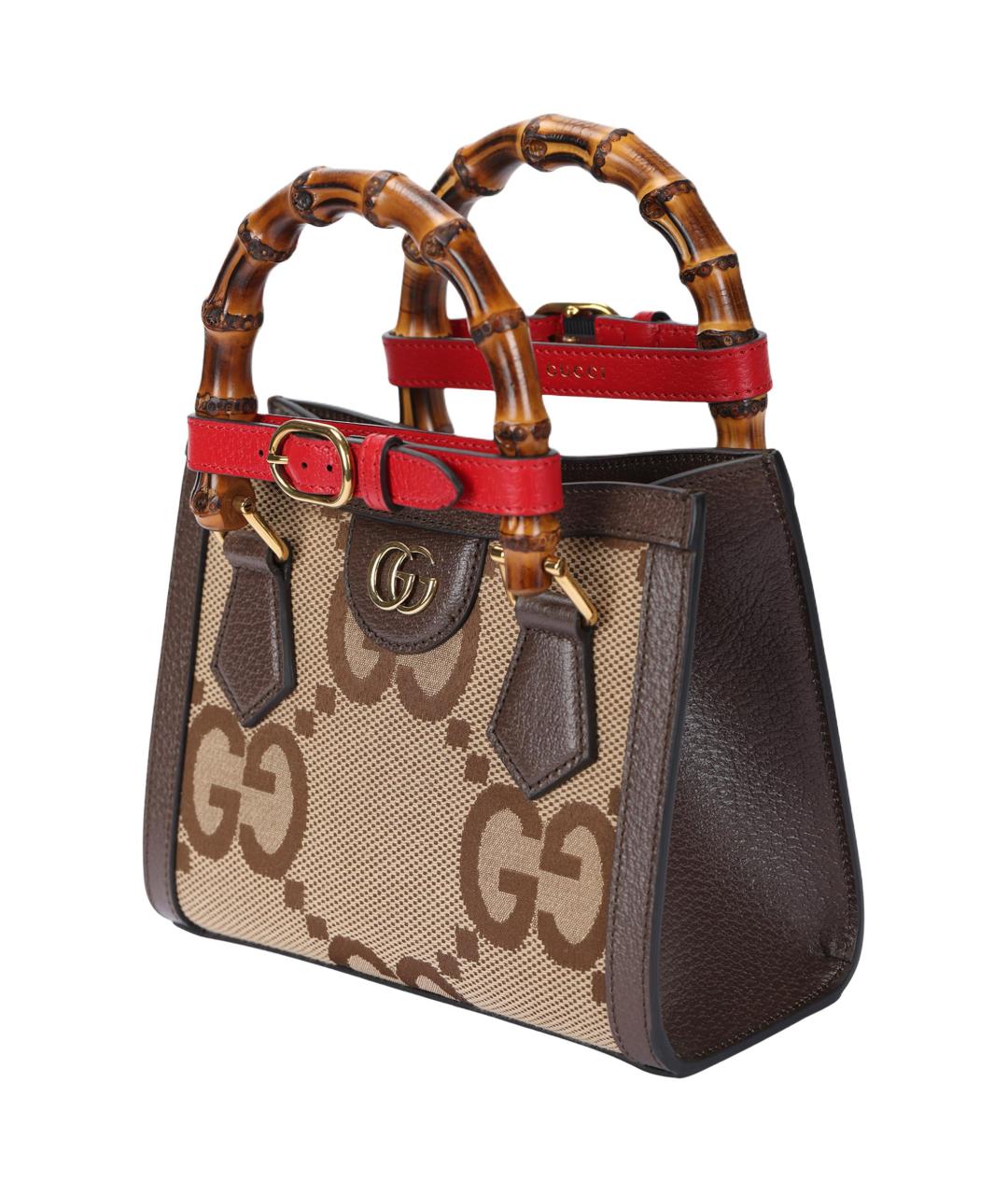 GUCCI Коричневая хлопковая сумка тоут, фото 2