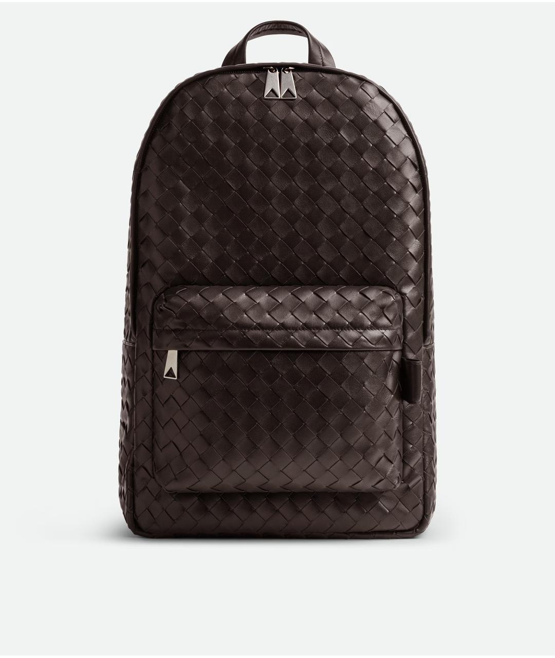 BOTTEGA VENETA Коричневый кожаный рюкзак, фото 4