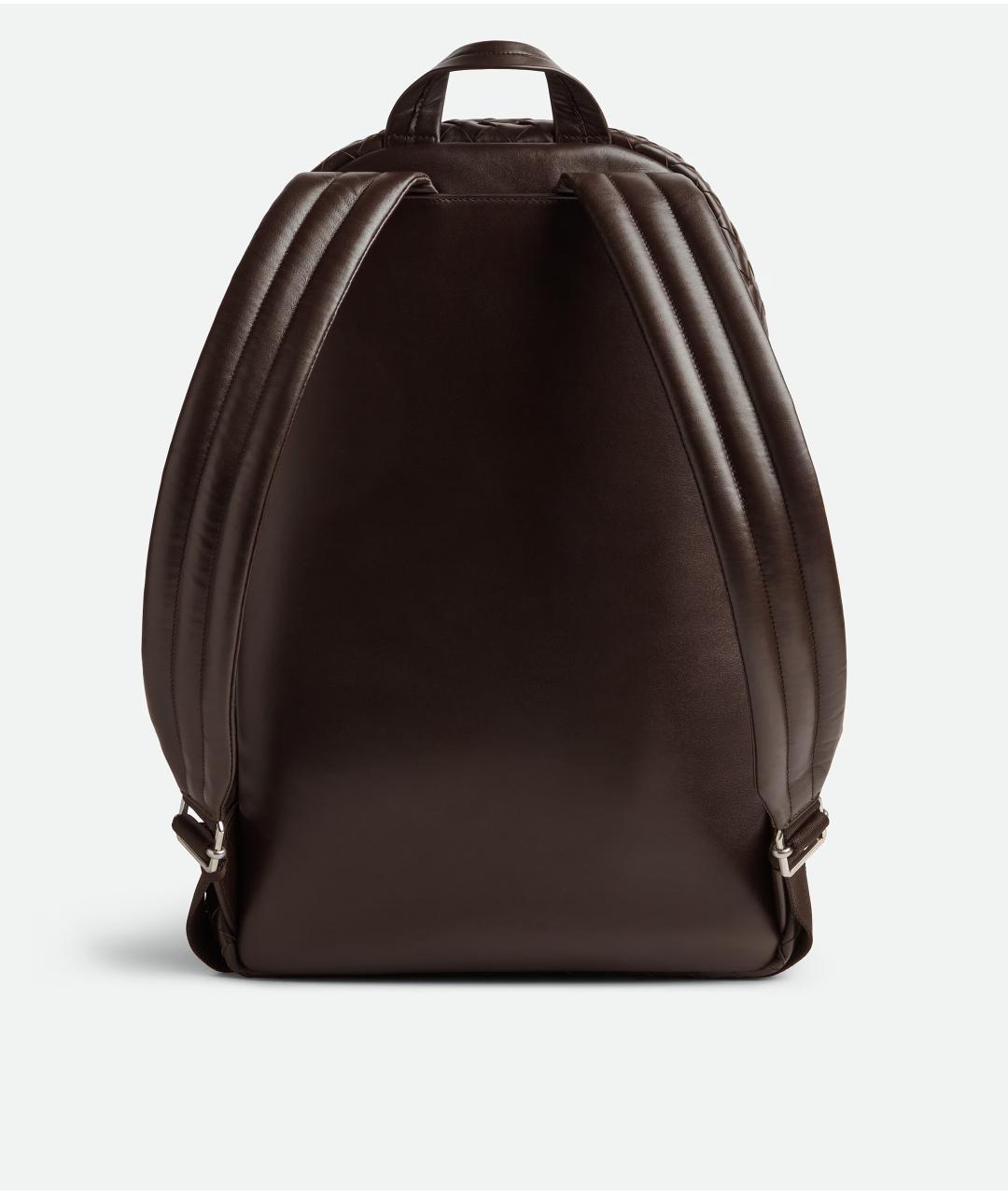 BOTTEGA VENETA Коричневый кожаный рюкзак, фото 3