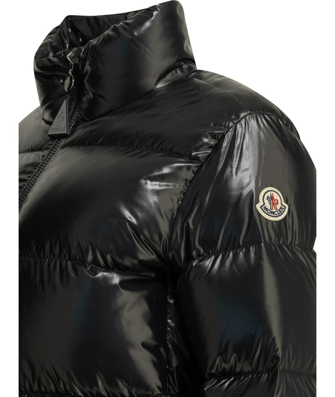 MONCLER Черный полиамидовый пуховик, фото 3