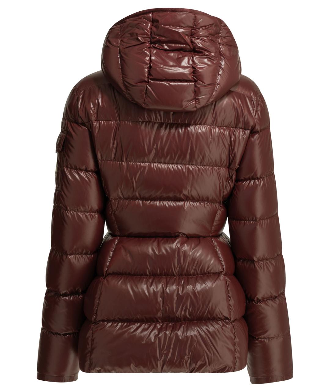 MONCLER Бордовый полиамидовый пуховик, фото 2