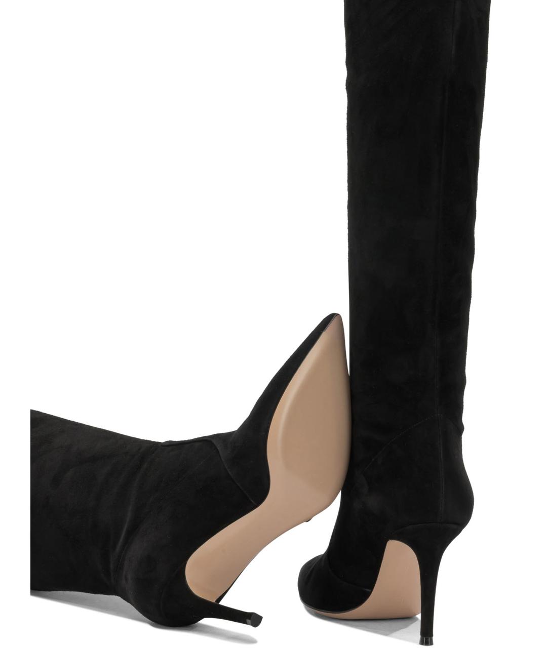 GIANVITO ROSSI Черные замшевые сапоги, фото 5