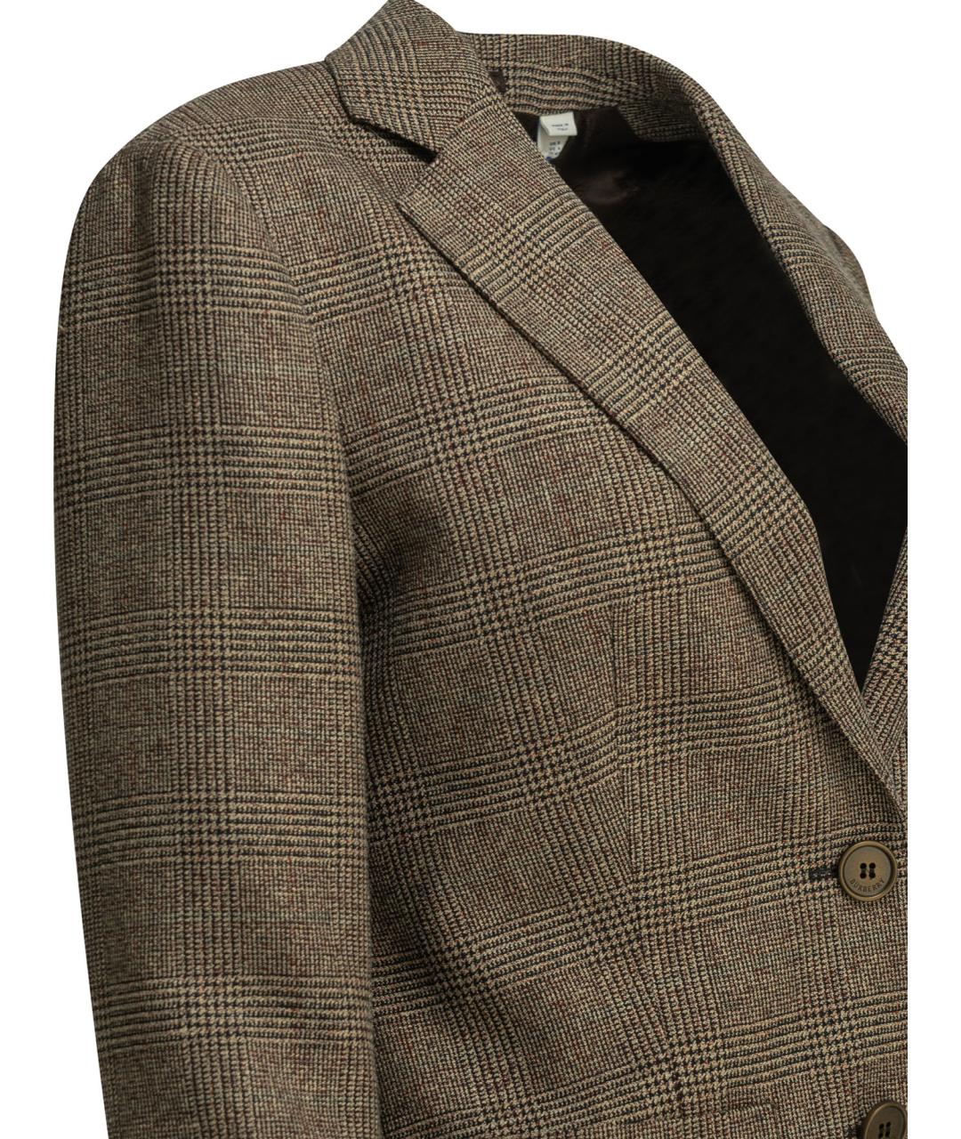 BURBERRY Коричневый шерстяной жакет/пиджак, фото 4