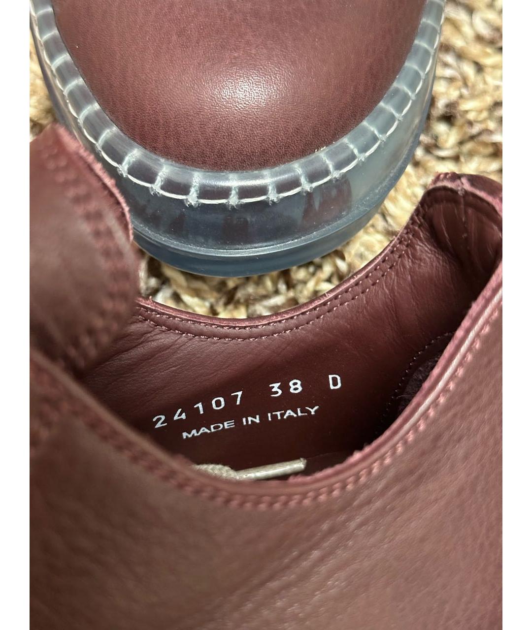 RICK OWENS Коричневые кожаные кеды, фото 5