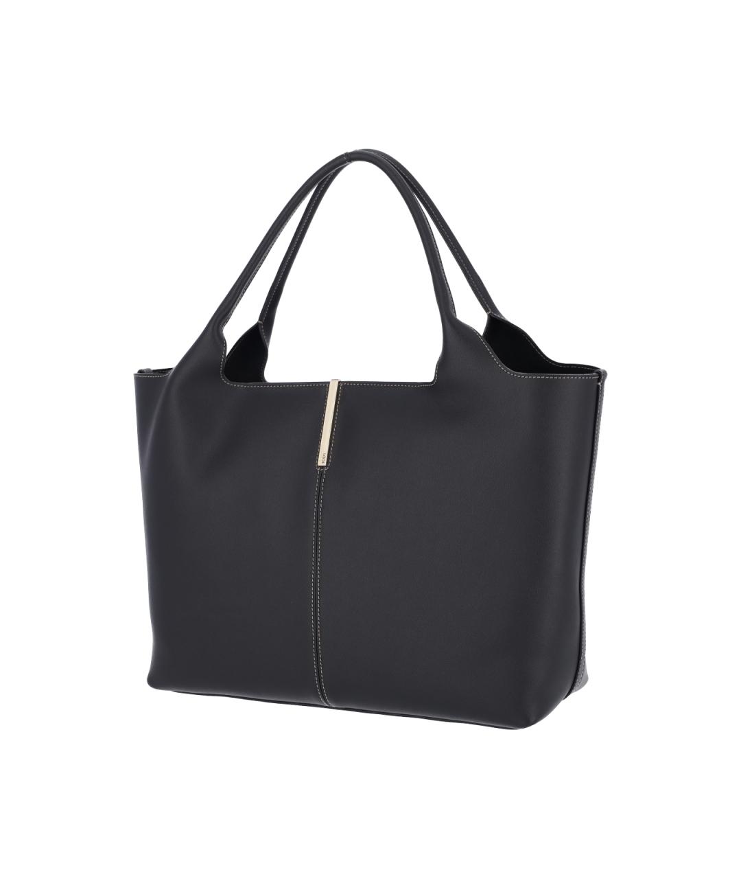 TOD'S Черная кожаная сумка с короткими ручками, фото 2