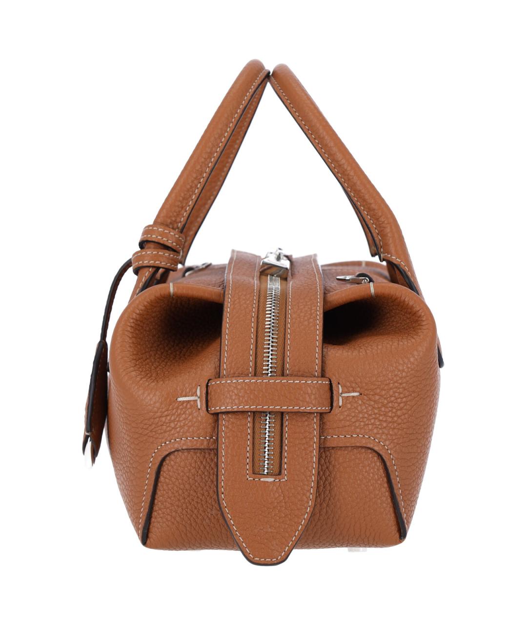 TOD'S Коричневая кожаная сумка с короткими ручками, фото 5