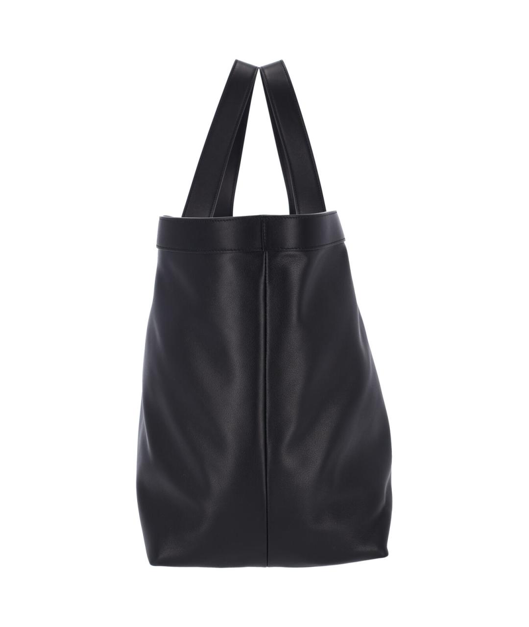 SAINT LAURENT Черная кожаная сумка тоут, фото 5