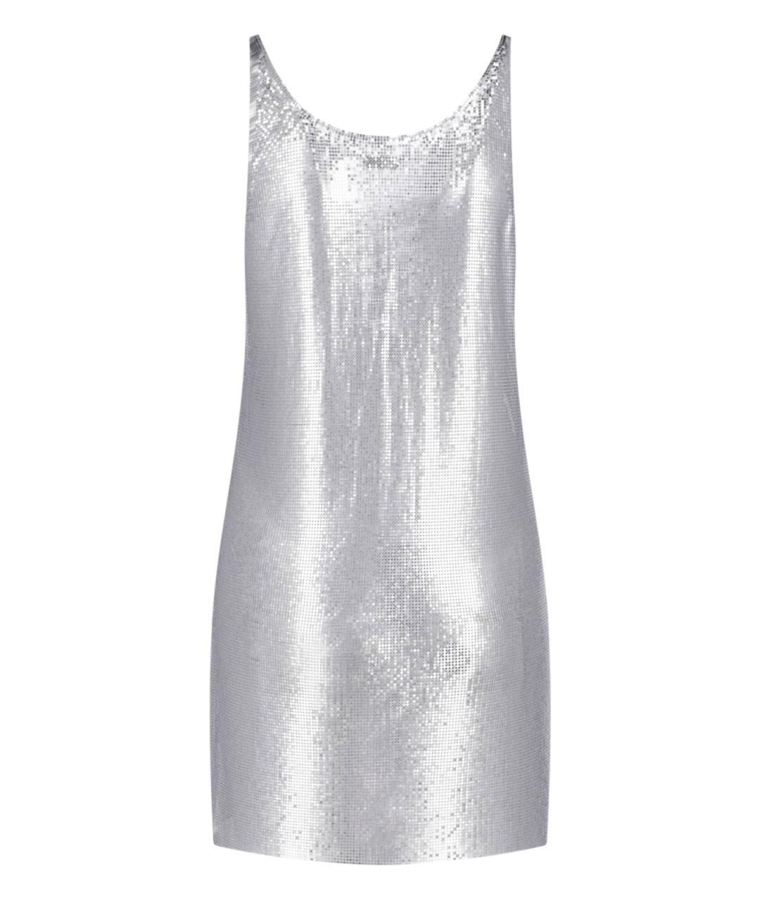PACO RABANNE Серебряное вечернее платье, фото 2