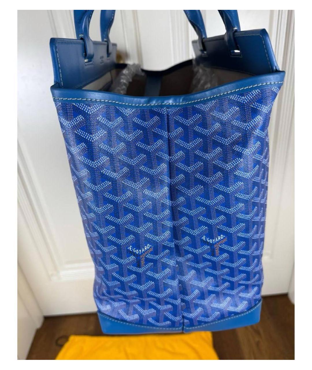 GOYARD Синяя кожаная дорожная/спортивная сумка, фото 7