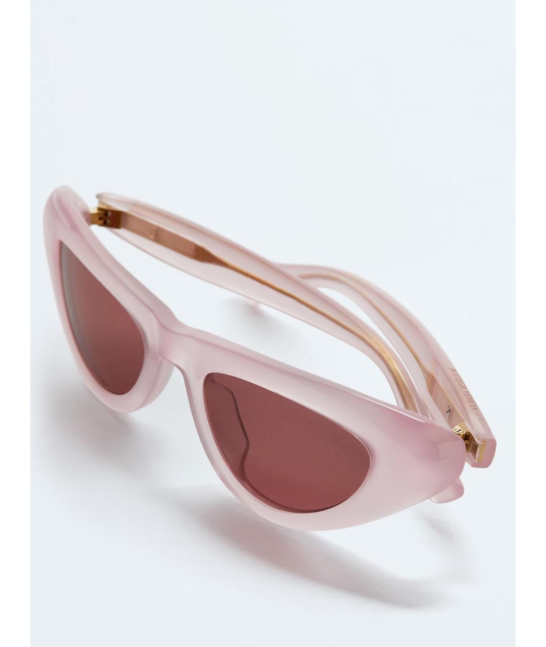 BOTTEGA VENETA Розовые солнцезащитные очки, фото 3