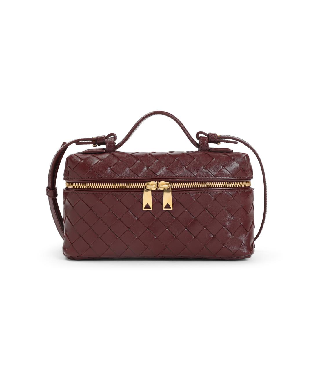 BOTTEGA VENETA Красная кожаная сумка с короткими ручками, фото 1