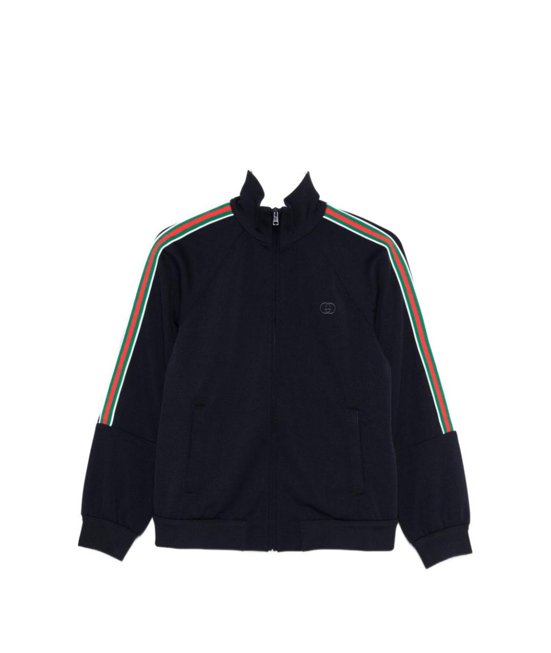 GUCCI Синяя полиэстеровая куртка, фото 1