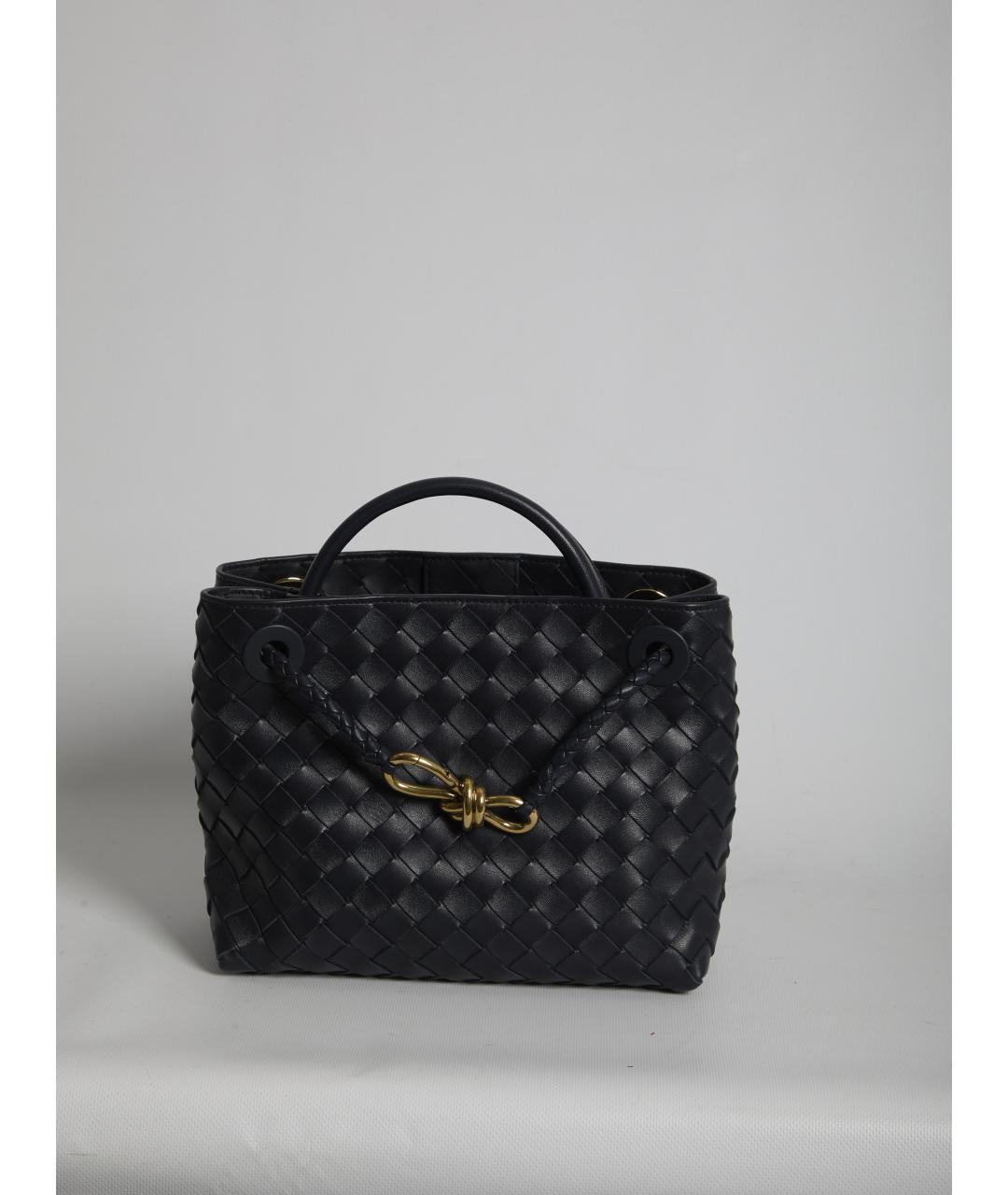 BOTTEGA VENETA Синяя кожаная сумка с короткими ручками, фото 5