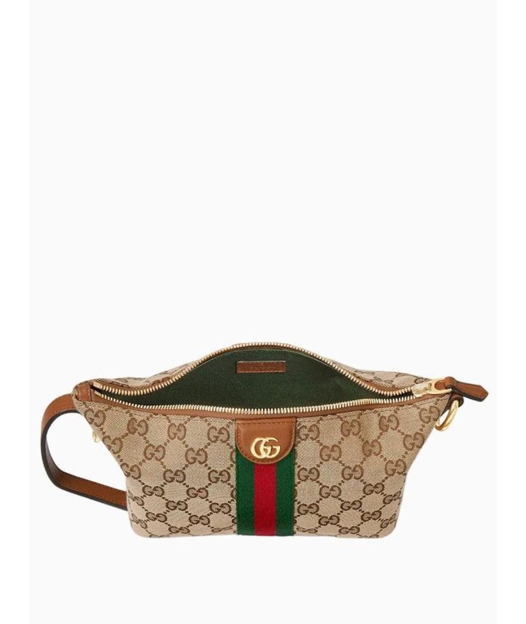 GUCCI Бежевая синтетическая сумка с короткими ручками, фото 5