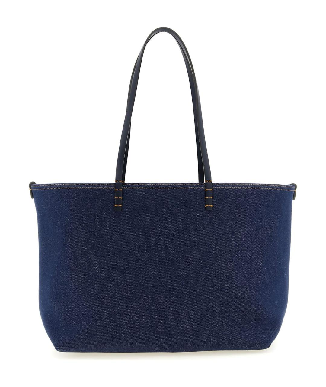 FENDI Синяя хлопковая сумка тоут, фото 1
