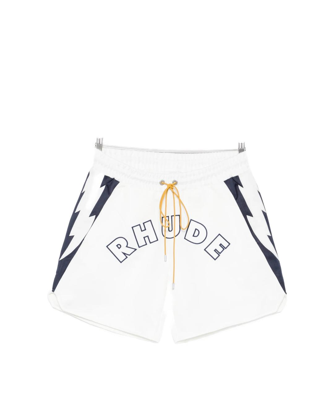 RHUDE Белые полиэстеровые шорты, фото 6