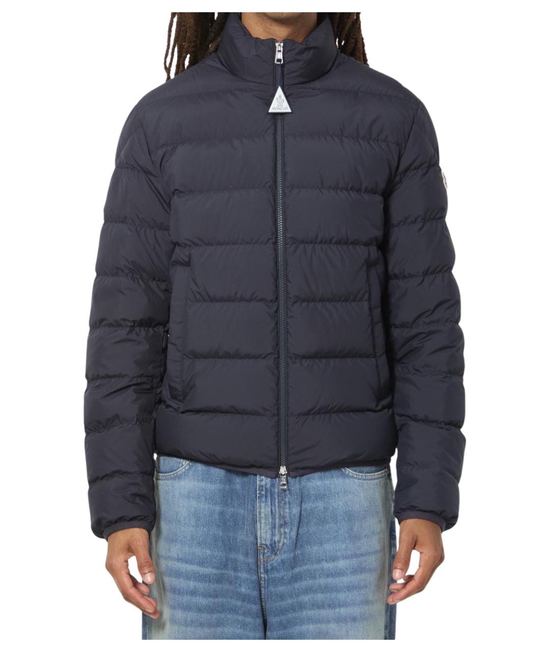 MONCLER Синяя полиэстеровая куртка, фото 1