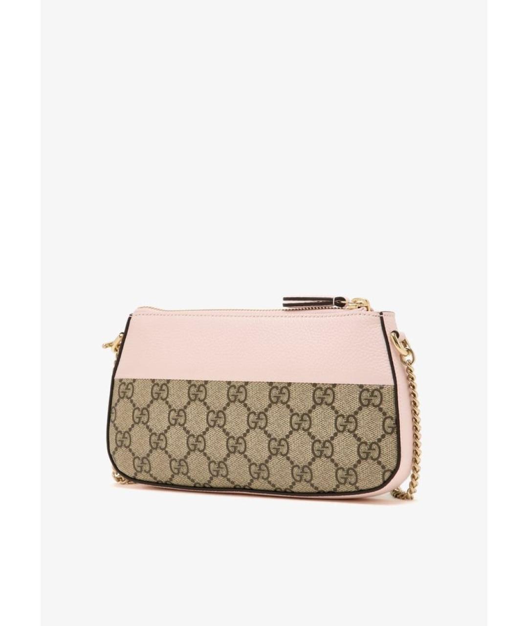 GUCCI Бежевая кожаная сумка через плечо, фото 3