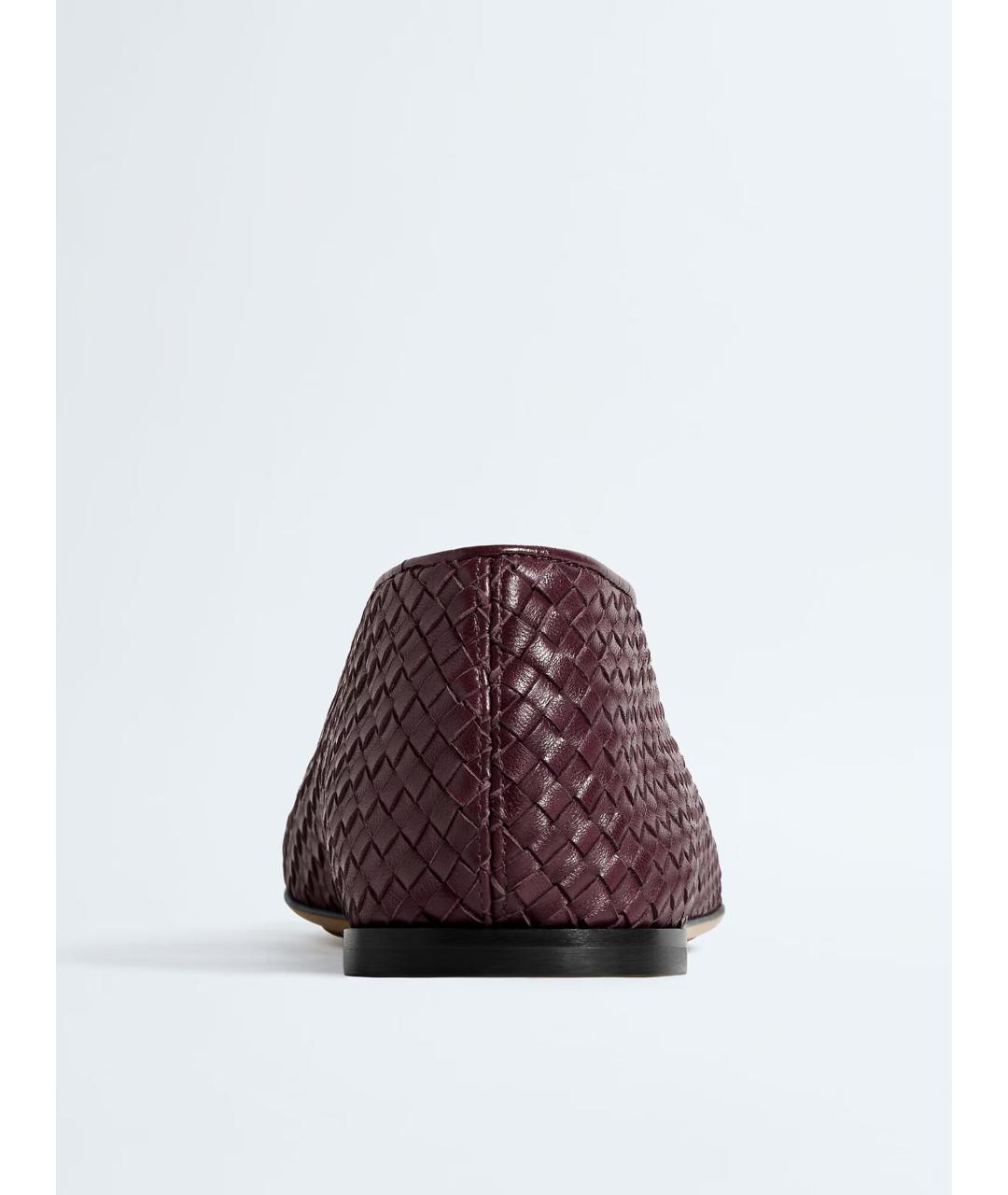 BOTTEGA VENETA Красные кожаные балетки, фото 5