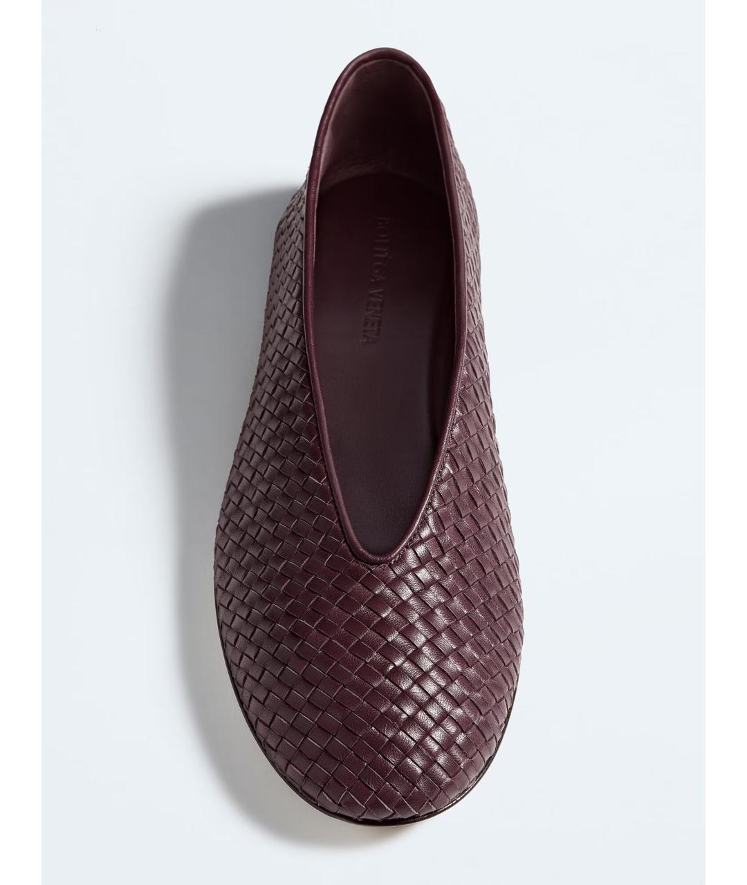BOTTEGA VENETA Красные кожаные балетки, фото 4