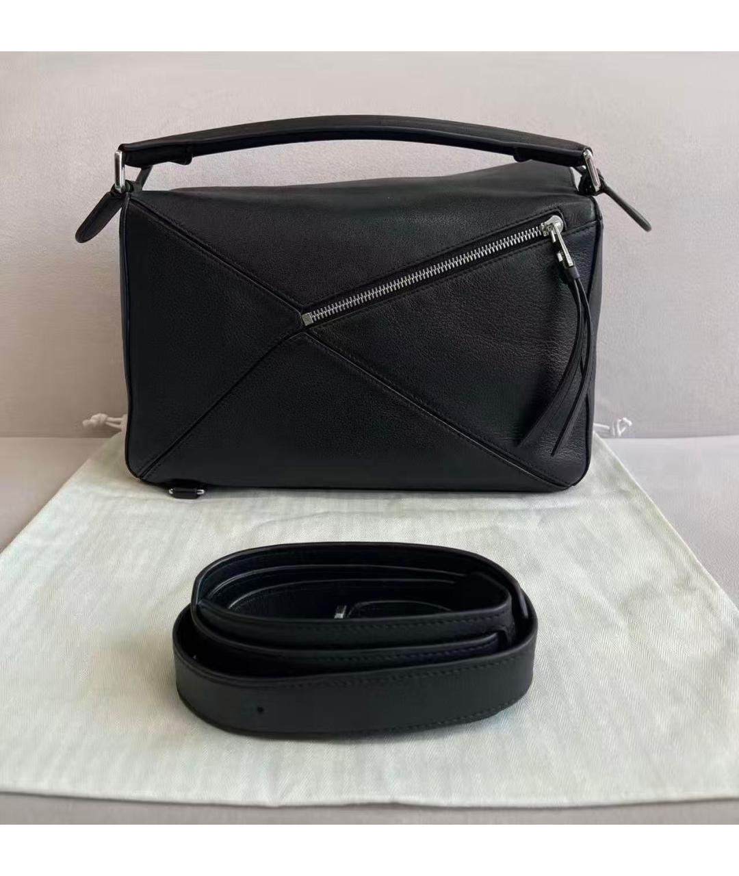 LOEWE Черная кожаная сумка через плечо, фото 3