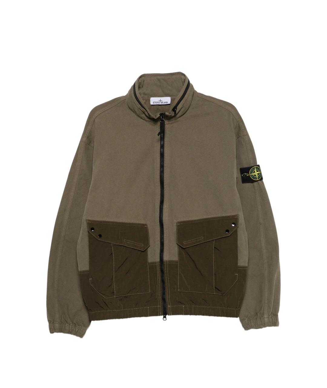 STONE ISLAND Зеленая хлопковая куртка, фото 1