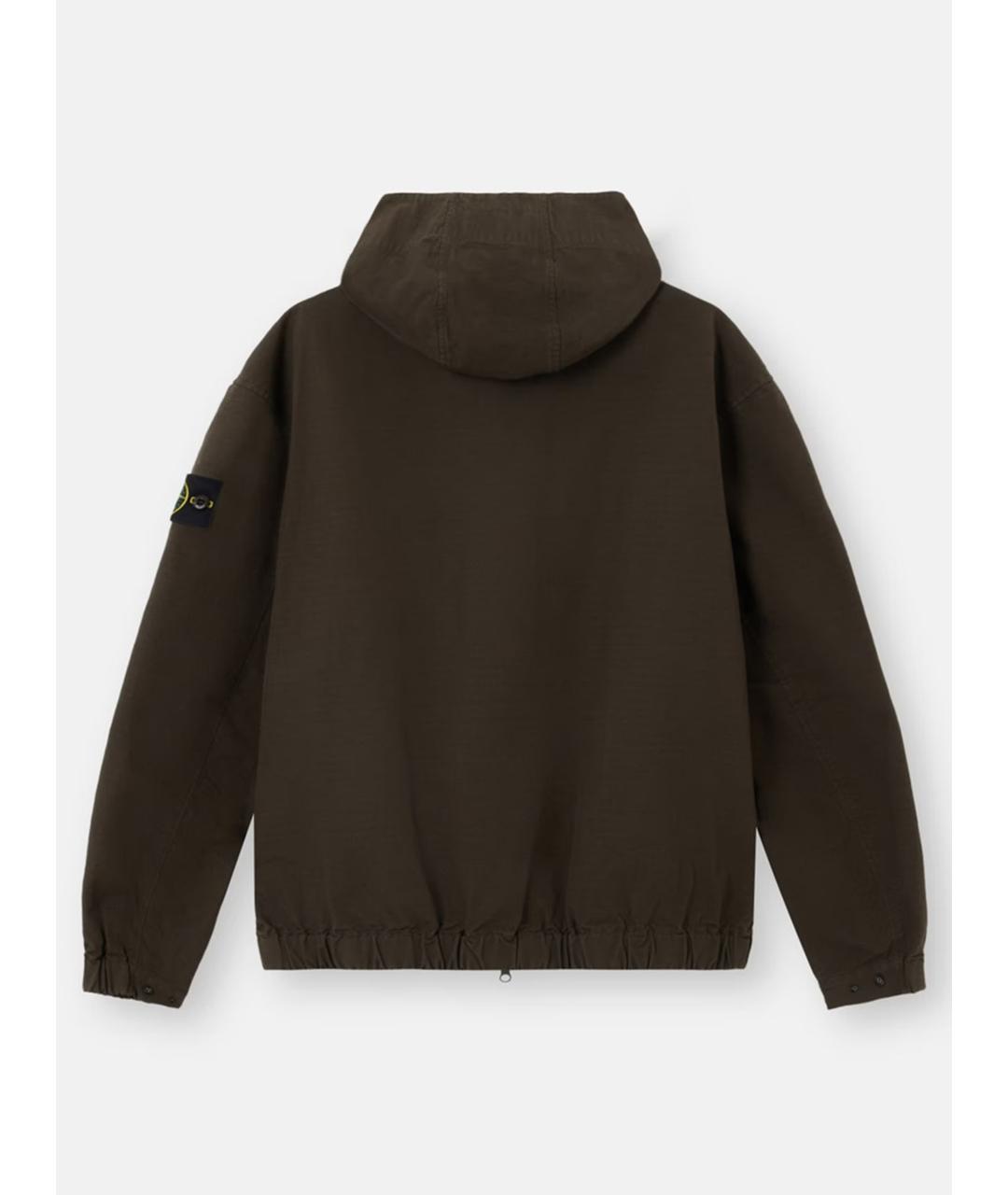 STONE ISLAND Зеленая хлопковая куртка, фото 8