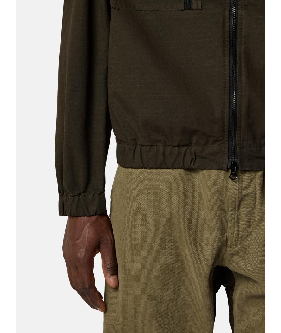 STONE ISLAND Зеленая хлопковая куртка, фото 6