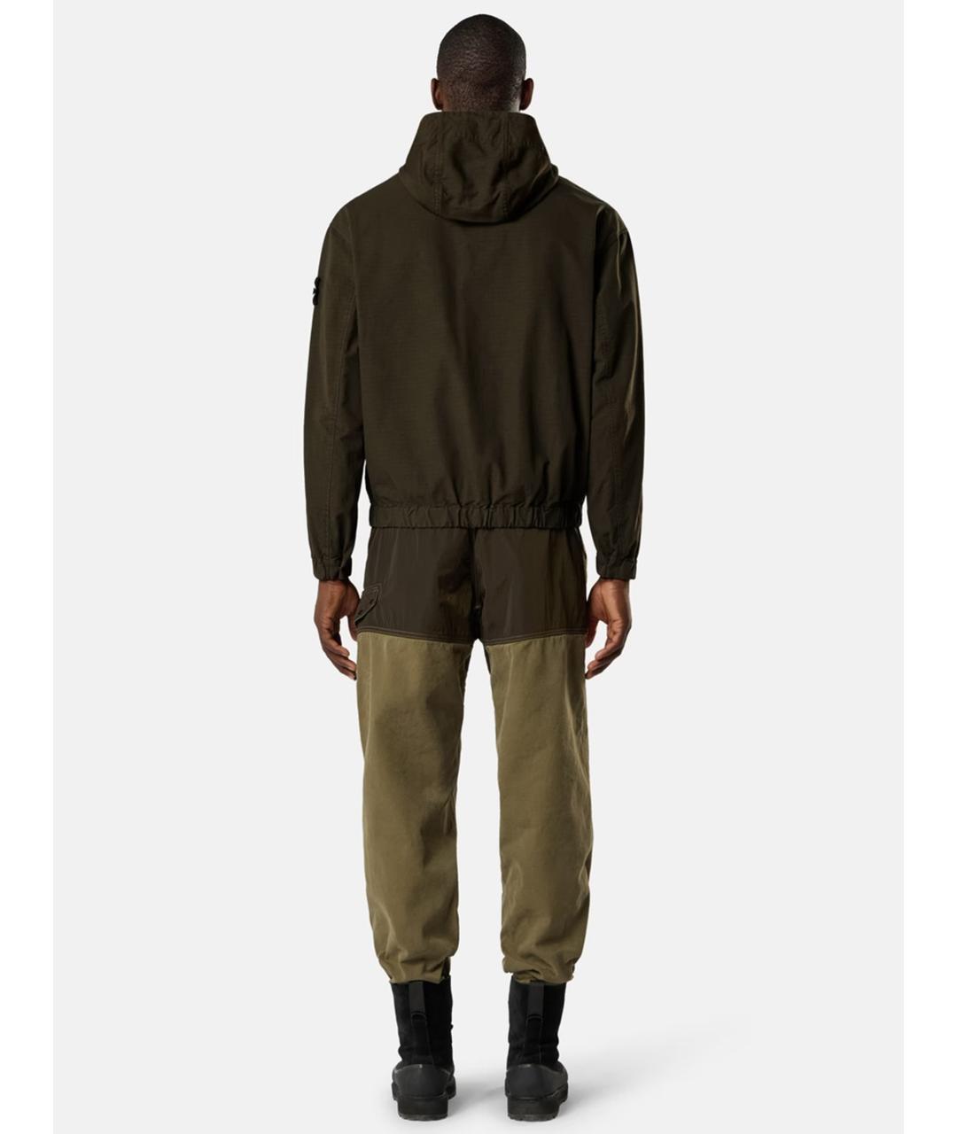 STONE ISLAND Зеленая хлопковая куртка, фото 7