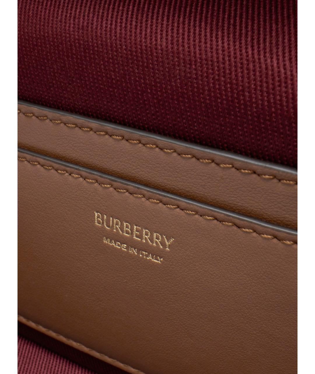 BURBERRY Бежевая синтетическая сумка с короткими ручками, фото 6