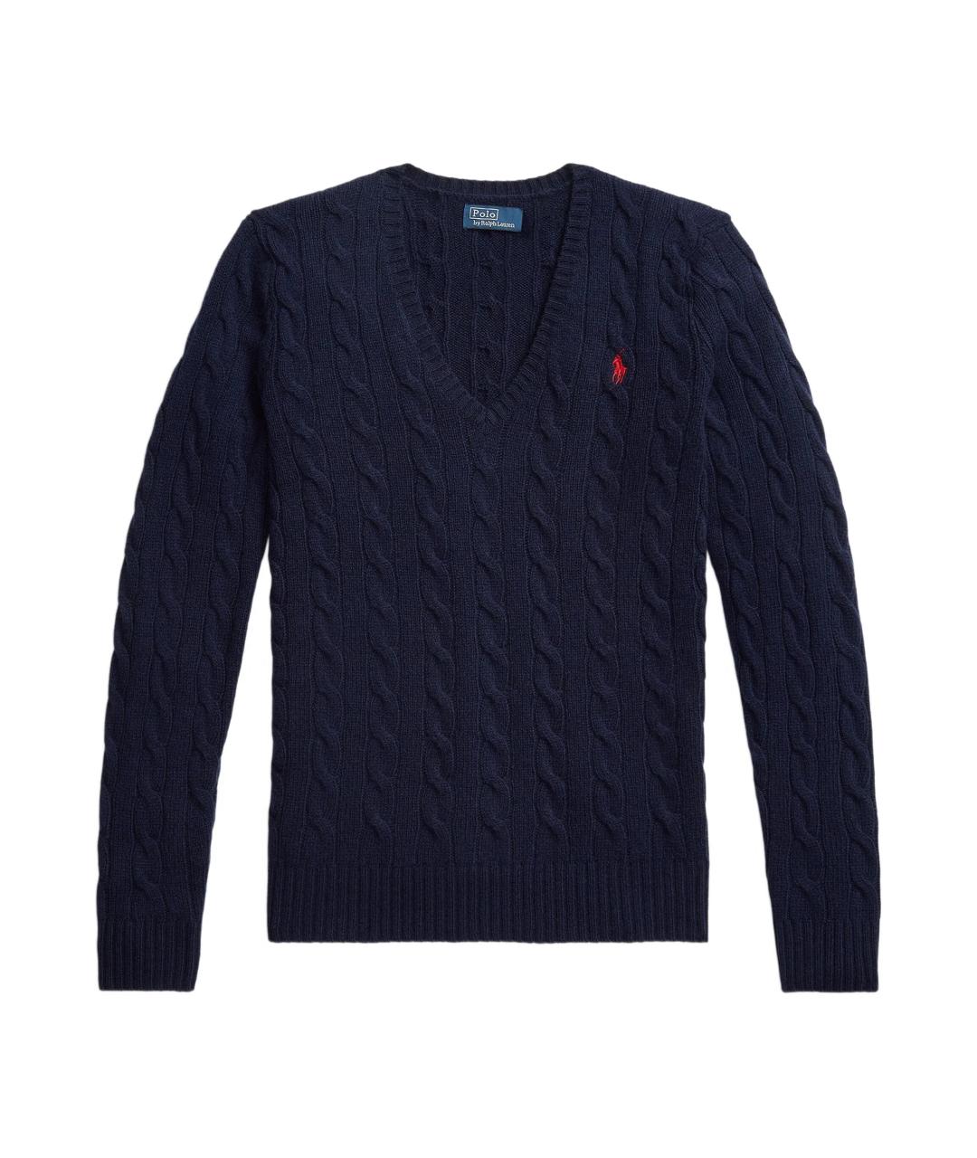 POLO RALPH LAUREN Синий шерстяной джемпер / свитер, фото 1