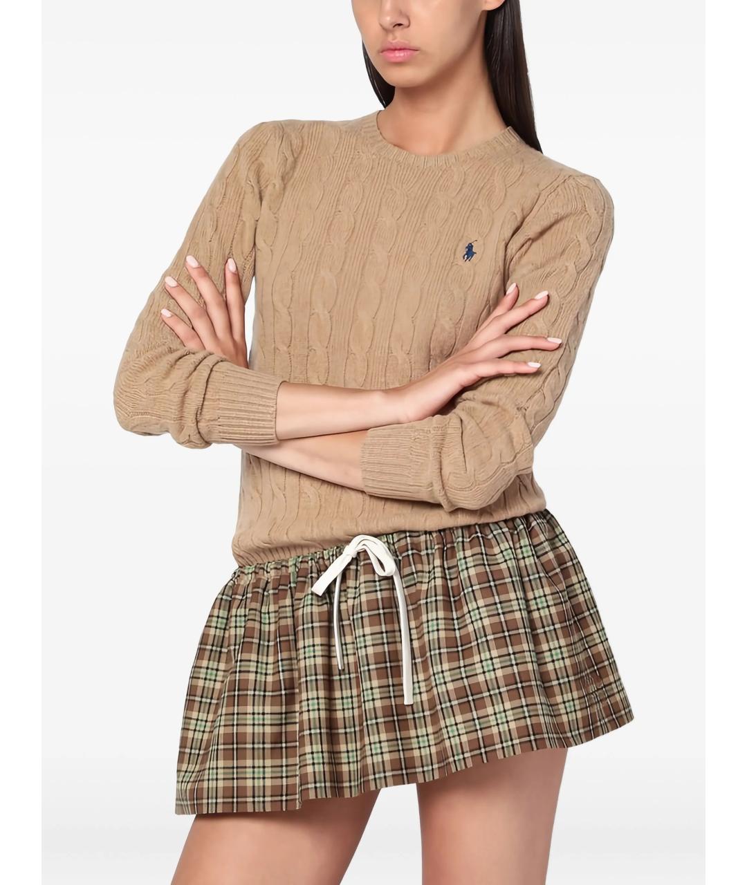 POLO RALPH LAUREN Бежевый шерстяной джемпер / свитер, фото 1