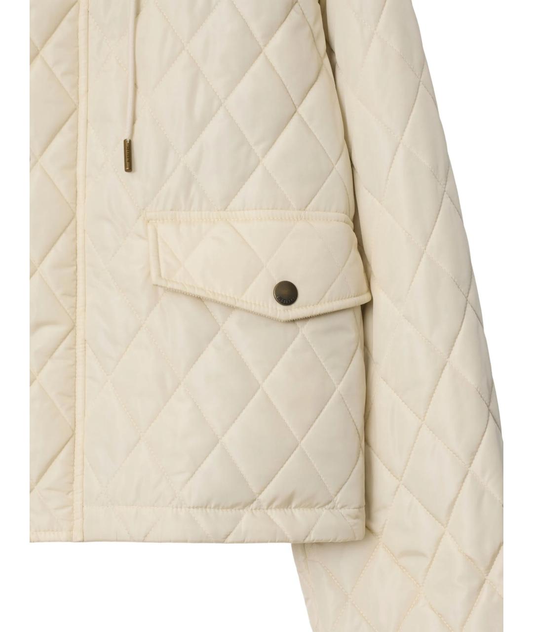 BURBERRY Бежевая полиамидовая куртка, фото 2