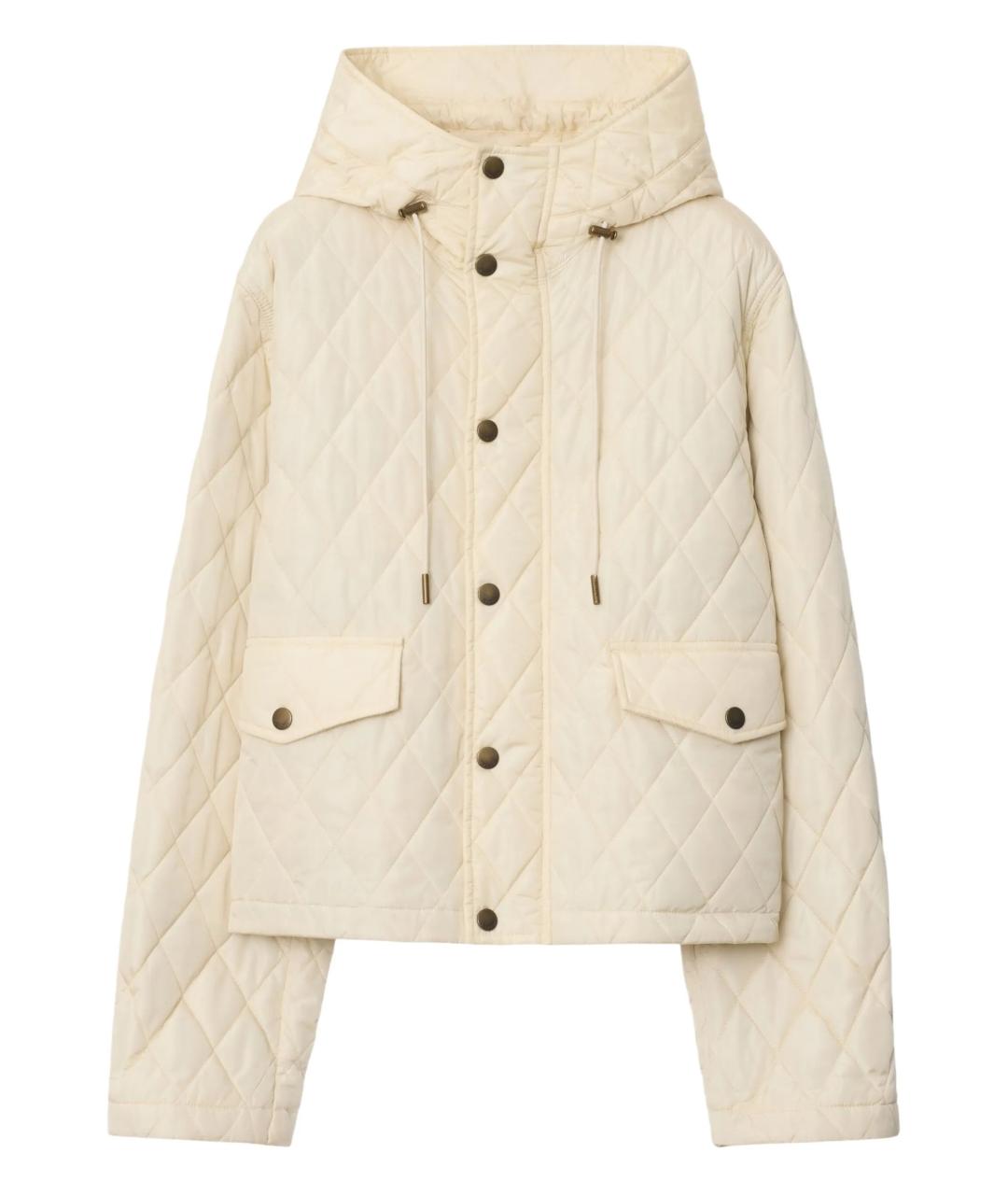 BURBERRY Бежевая полиамидовая куртка, фото 1