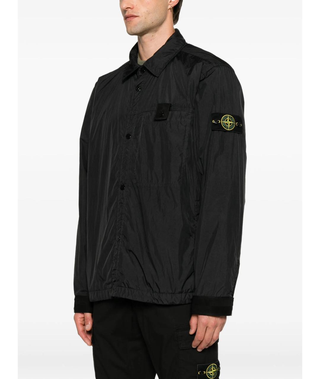 STONE ISLAND Черная полиамидовая куртка, фото 3