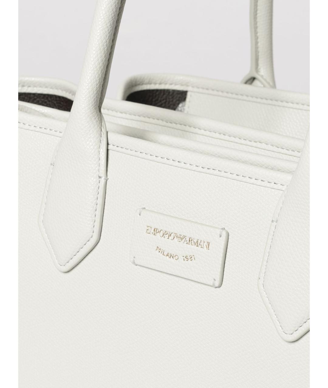 EMPORIO ARMANI Серая сумка тоут из искусственной кожи, фото 3