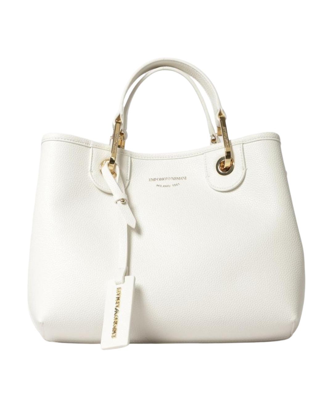 EMPORIO ARMANI Белая синтетическая сумка через плечо, фото 1
