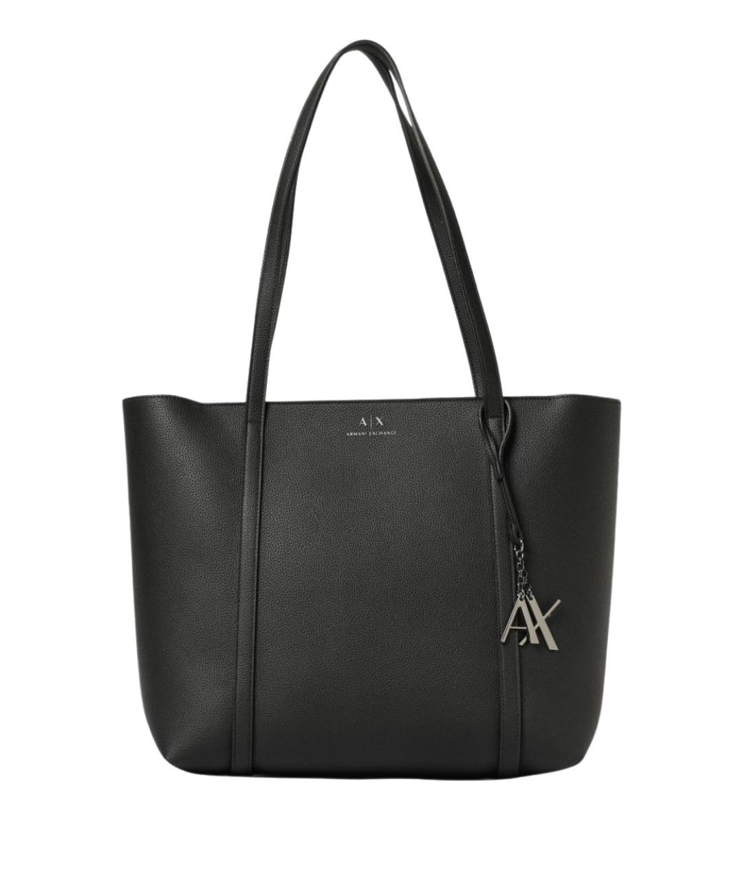 ARMANI EXCHANGE Черная синтетическая сумка тоут, фото 1