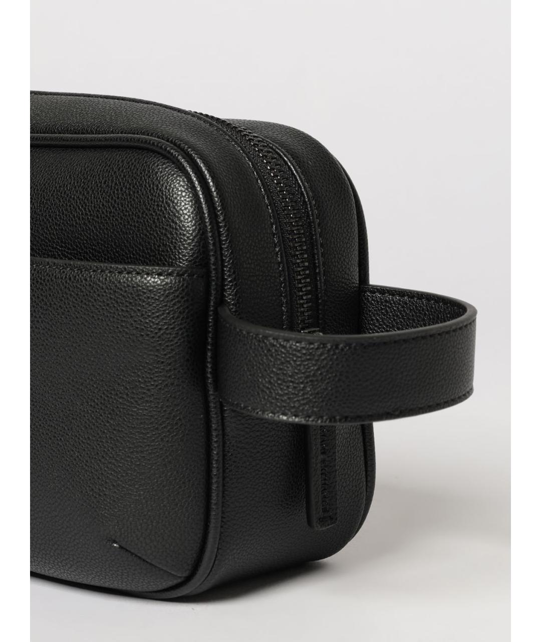 ARMANI EXCHANGE Черная барсетка из искусственной кожи, фото 3