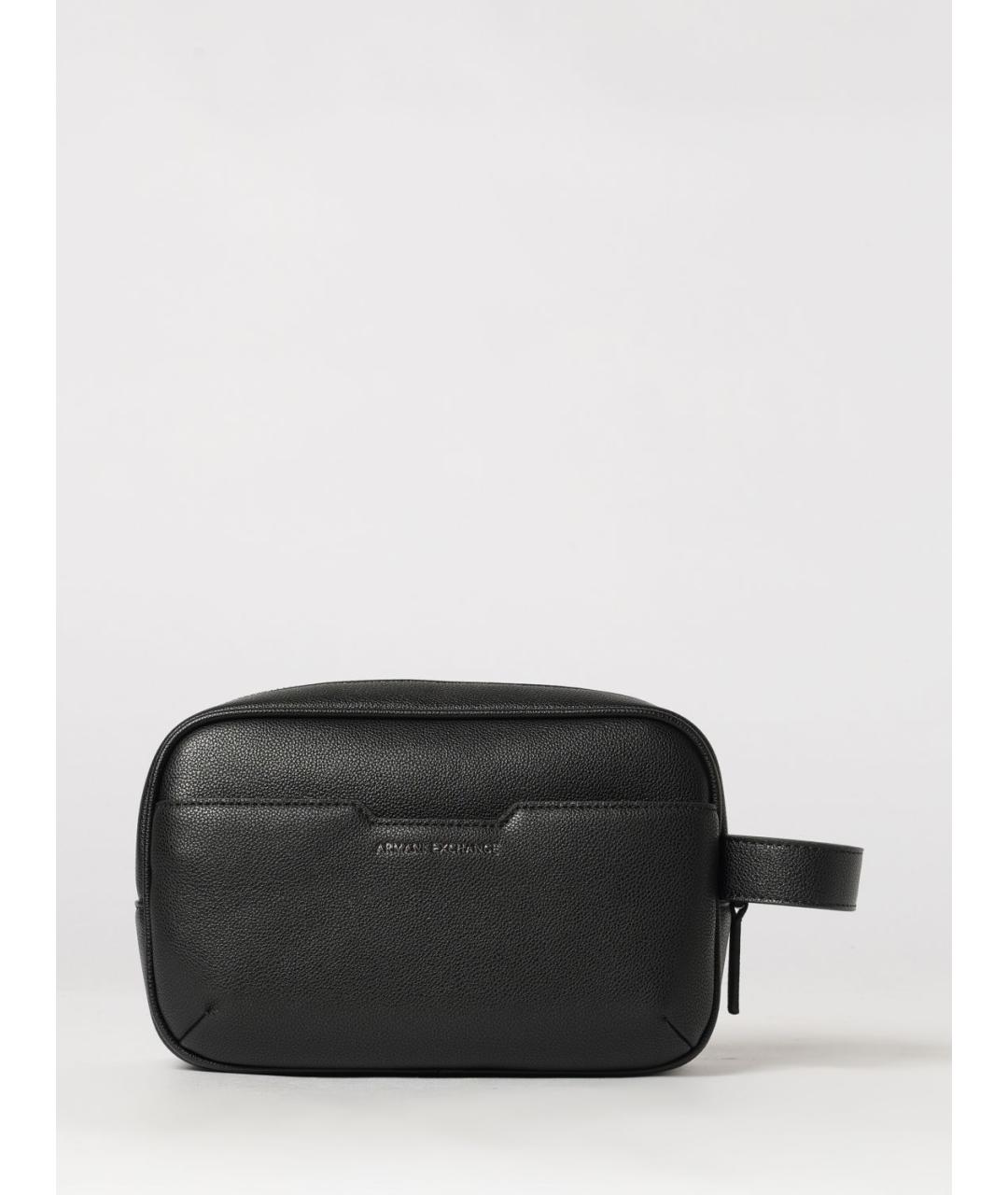 ARMANI EXCHANGE Черная барсетка из искусственной кожи, фото 4