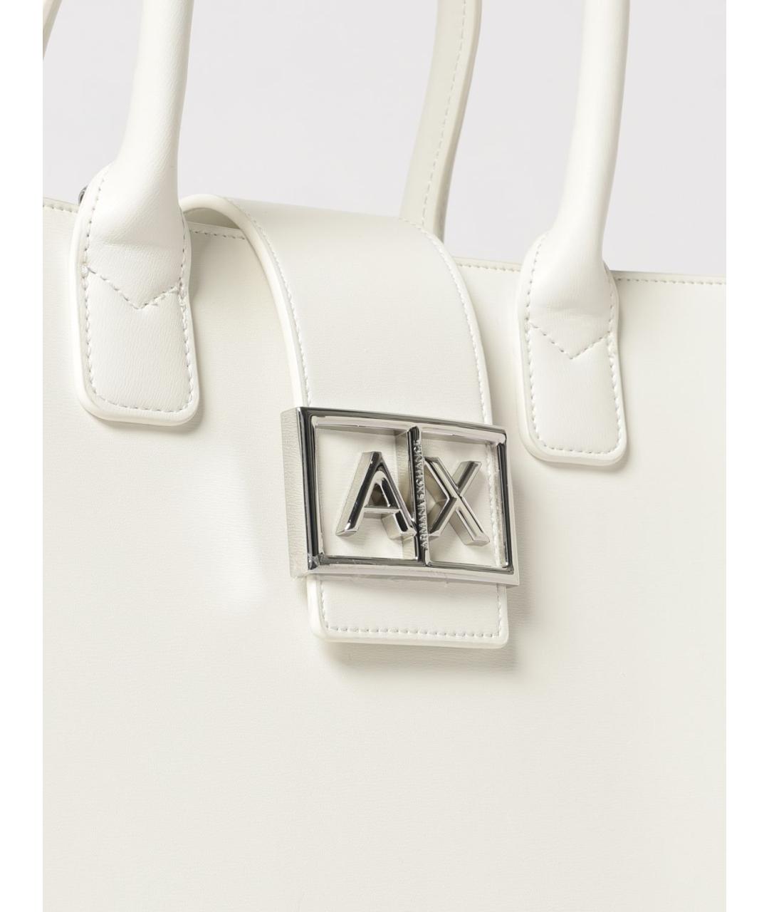 ARMANI EXCHANGE Белая сумка тоут из искусственной кожи, фото 3