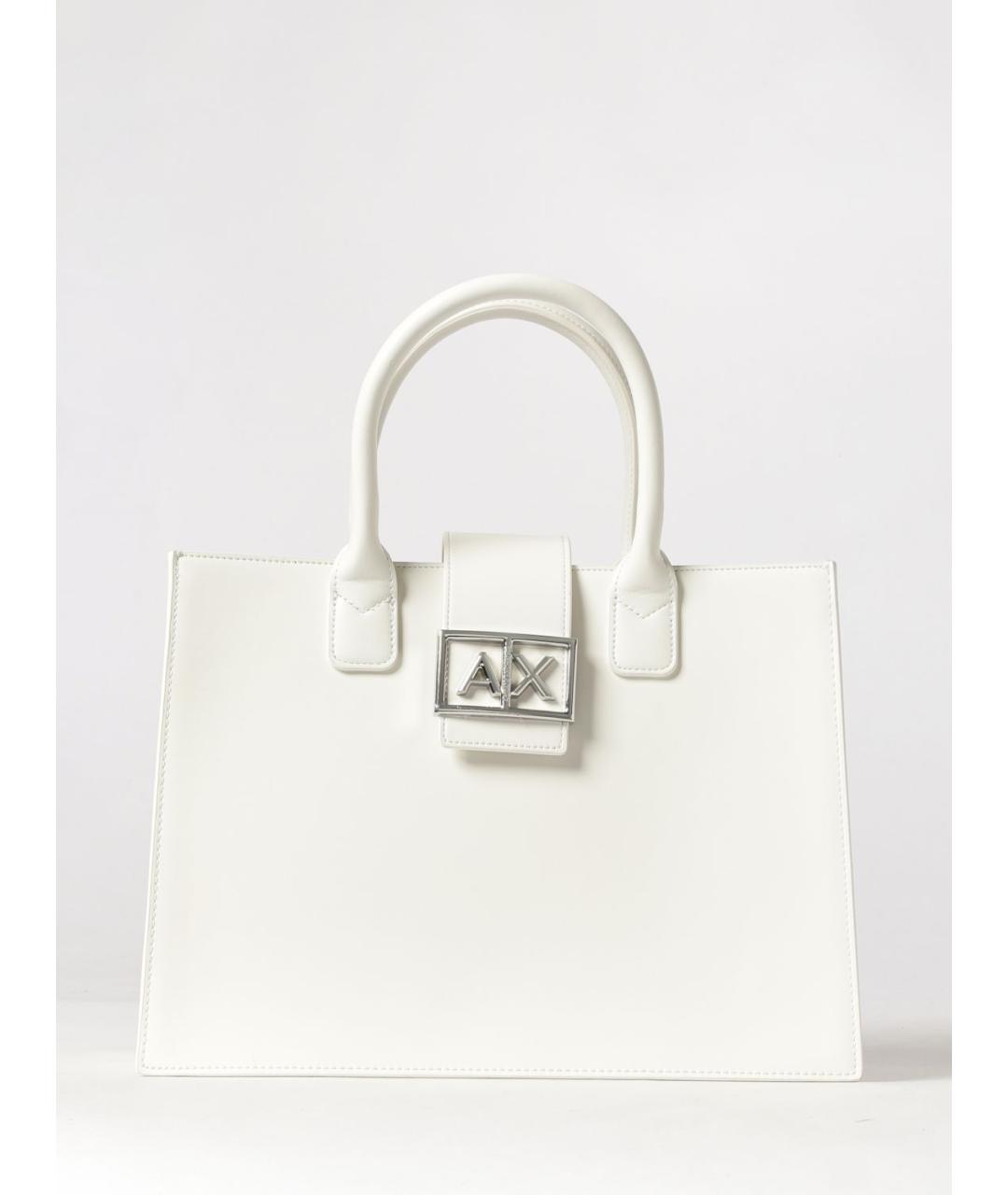 ARMANI EXCHANGE Белая сумка тоут из искусственной кожи, фото 4