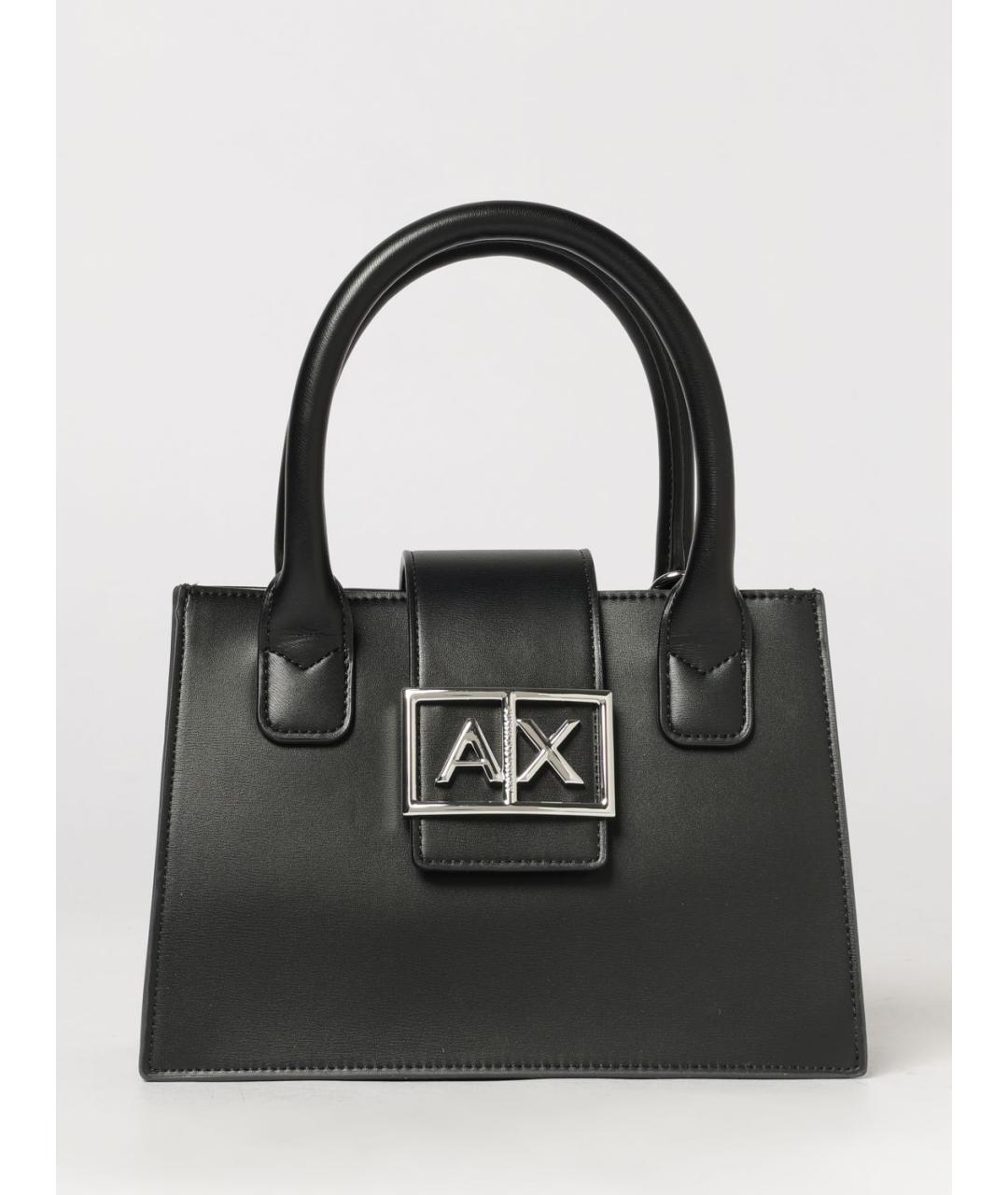 ARMANI EXCHANGE Черная сумка тоут из искусственной кожи, фото 4