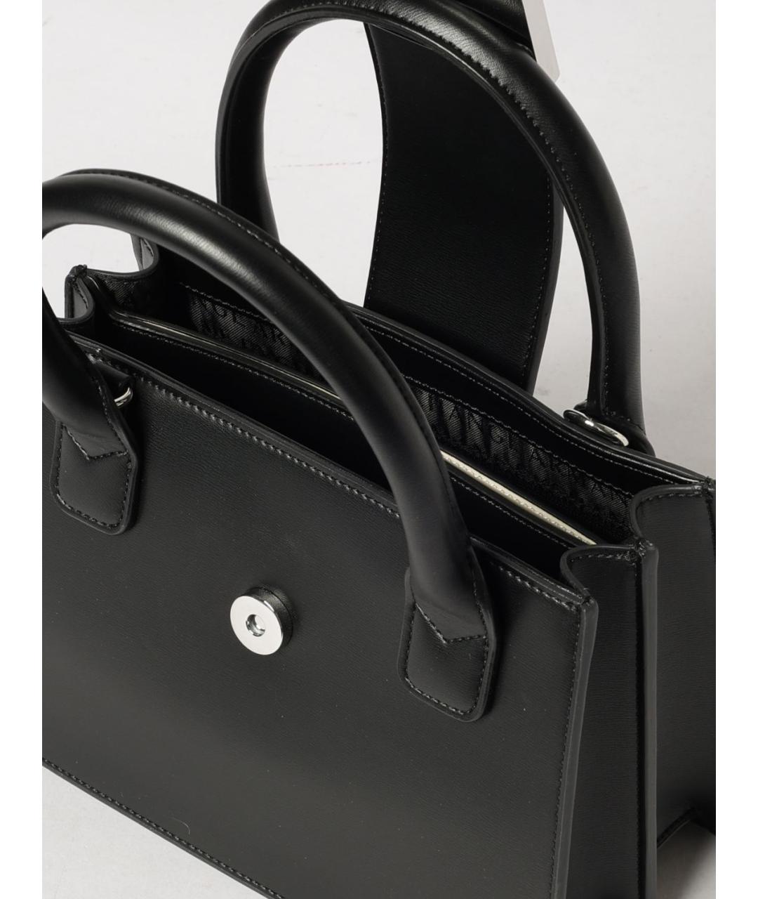 ARMANI EXCHANGE Черная сумка тоут из искусственной кожи, фото 3