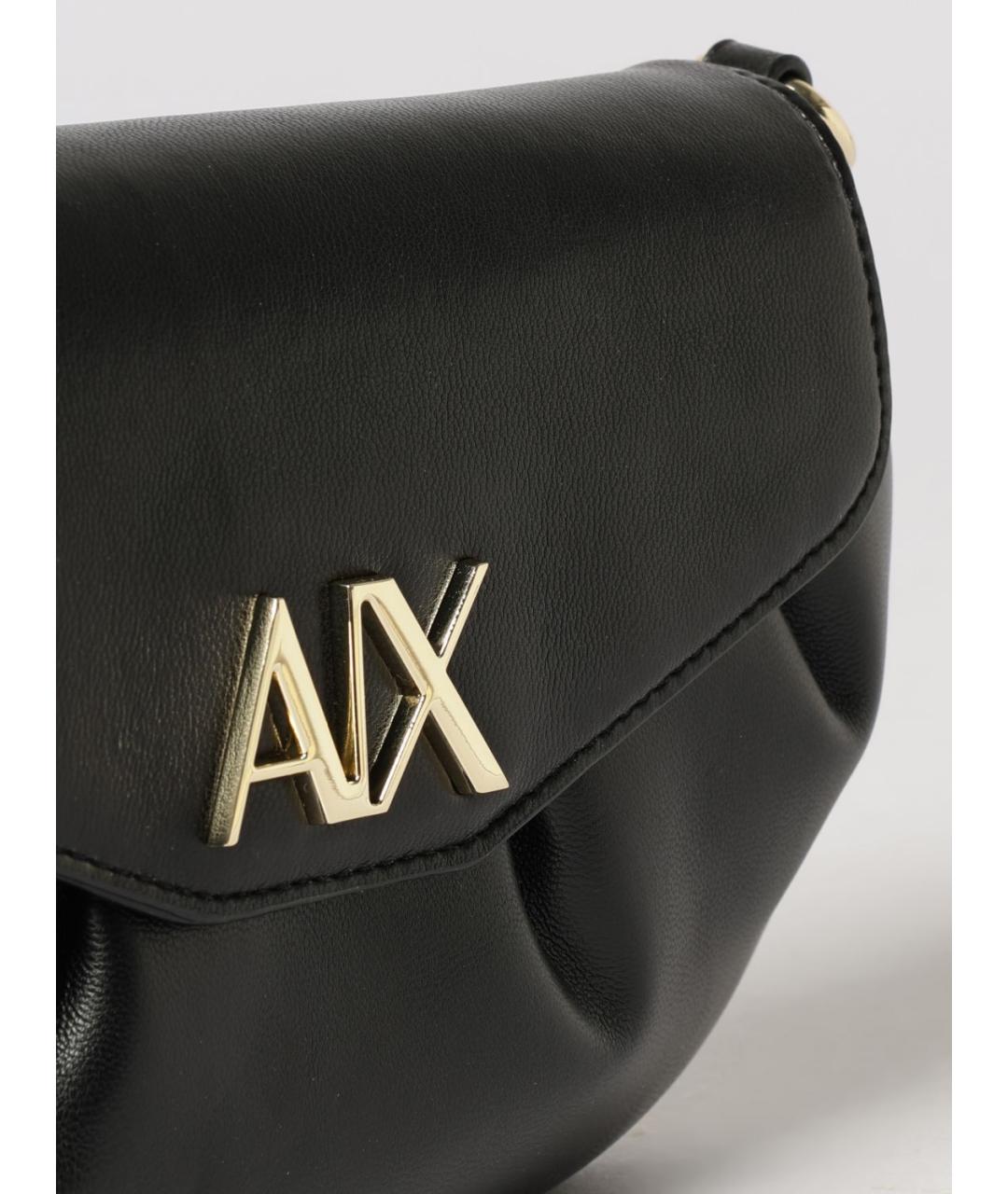 ARMANI EXCHANGE Черная сумка через плечо из искусственной кожи, фото 3